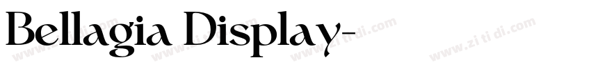 Bellagia Display字体转换